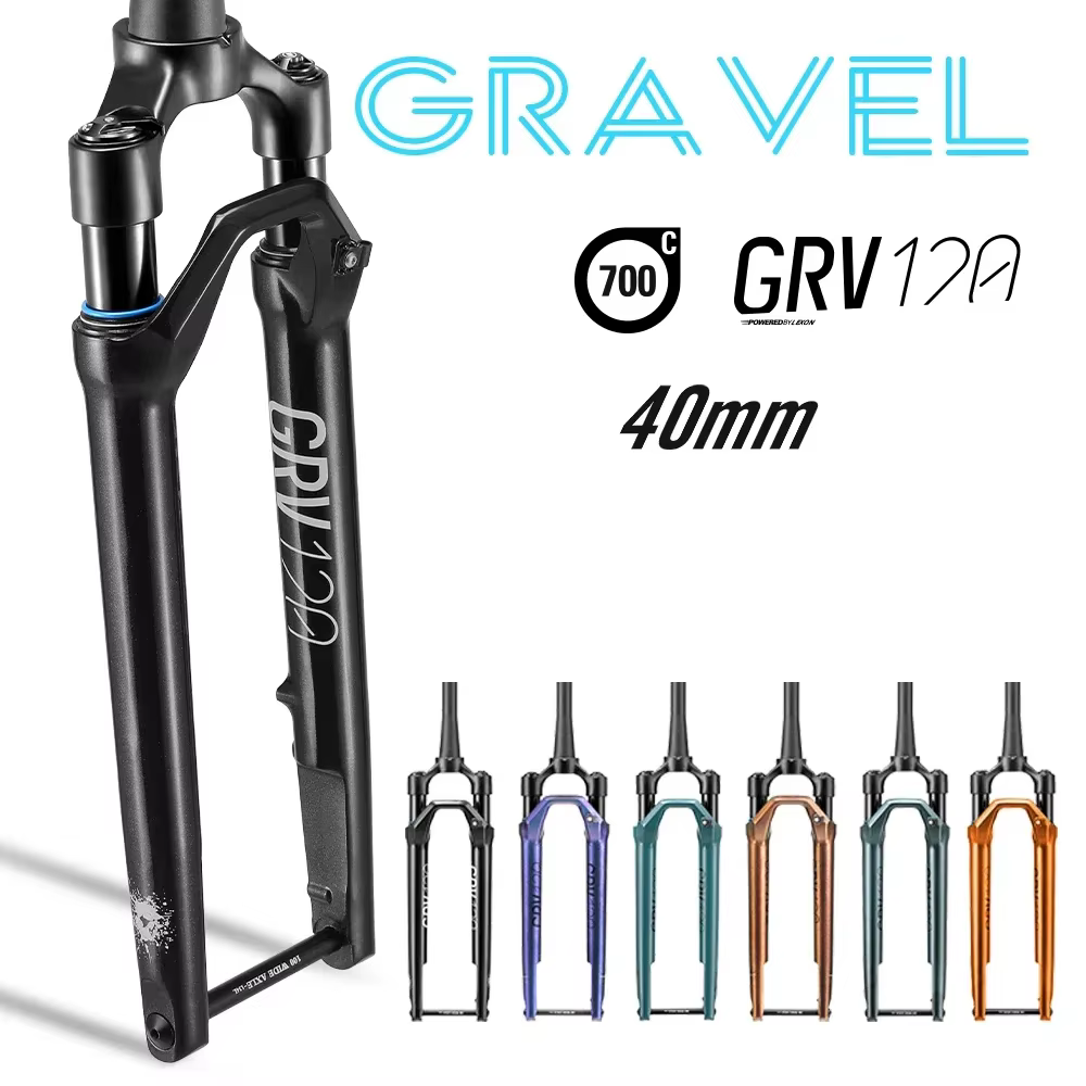 Horquille de Suspension en gravier Lexon 700C 40mm voyage 12 × 100mm fourche légère en alliage de carbone Compatible