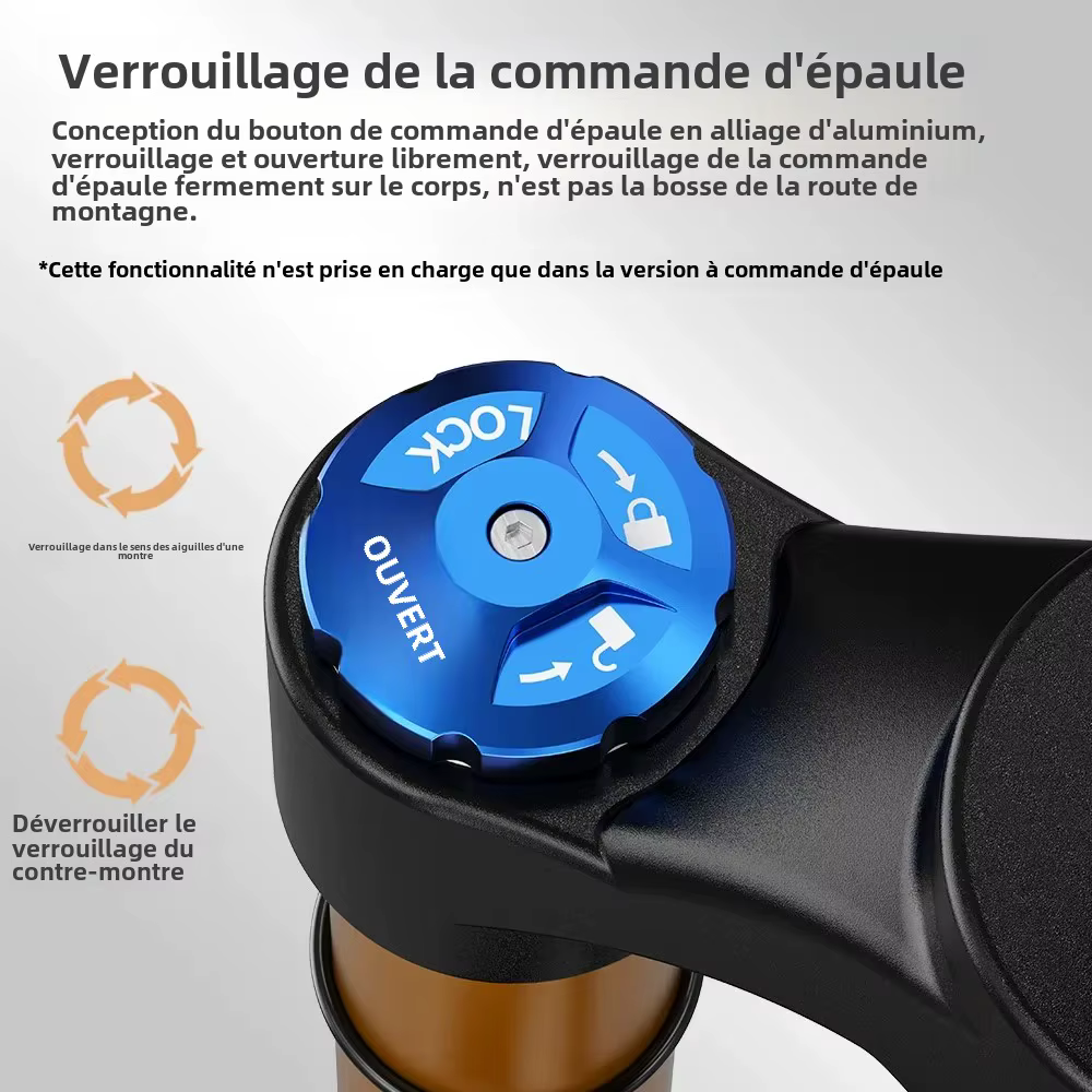 Fourche de vélo à suspension pneumatique réglable