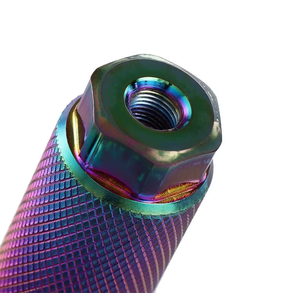 Accessoires en alliage d'aluminium BMX chevilles 3/8 ''essieu anti-dérapant