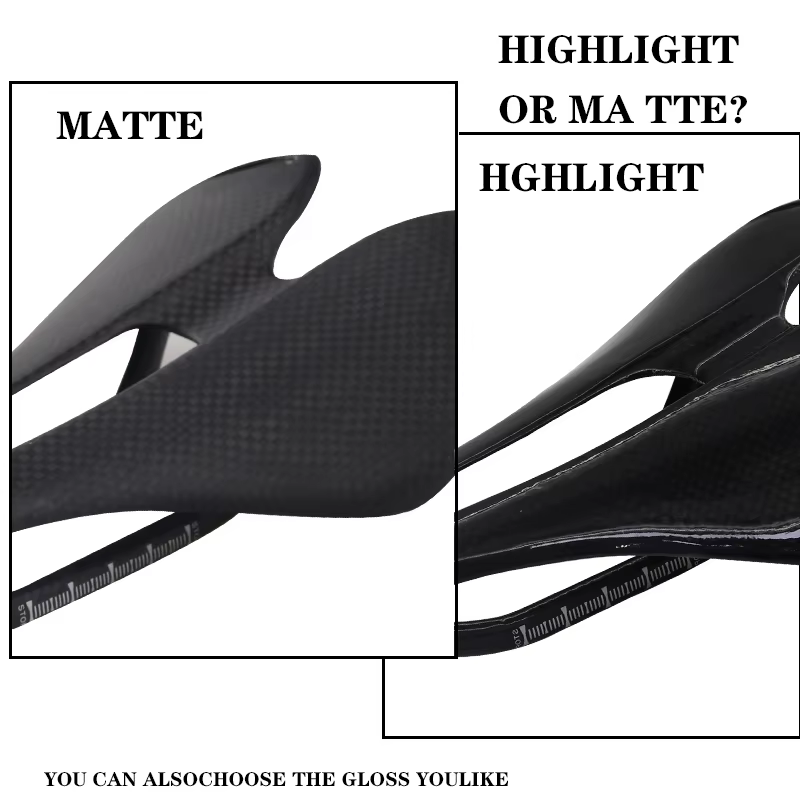 Selle ultralégère en fibre de carbone pour vélo de route et VTT
