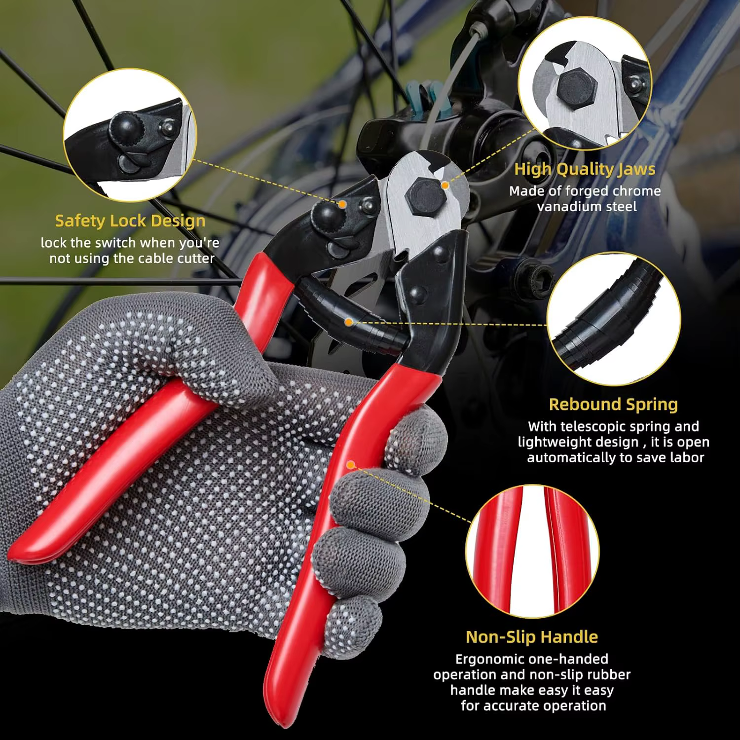 Kit de réparation de câbles de frein et de dérailleur pour vélo de montagne et de route