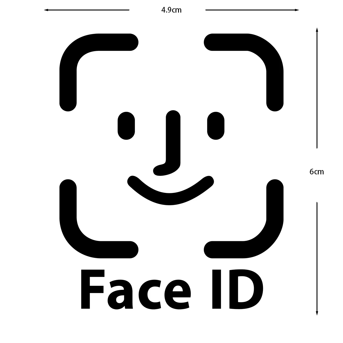 Autocollants amusants pour déverrouiller le système d'identification faciale
