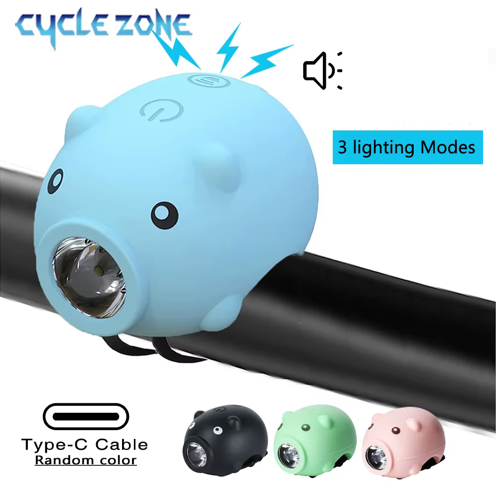 Lumières de vélo cochon mignonnes