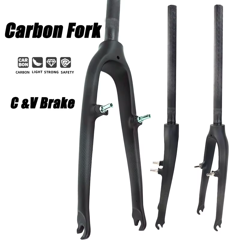 Fourche de vélo pliable en fibre de carbone 3K pour petites roues