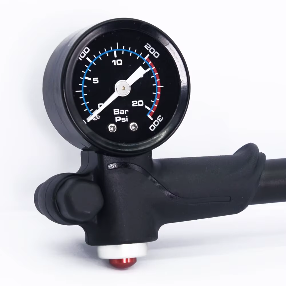 Portable Haute pression 300psi Vélo Pompe À Air avec Jauge pour Fourche et Arrière Suspension Amortisseur Montagne