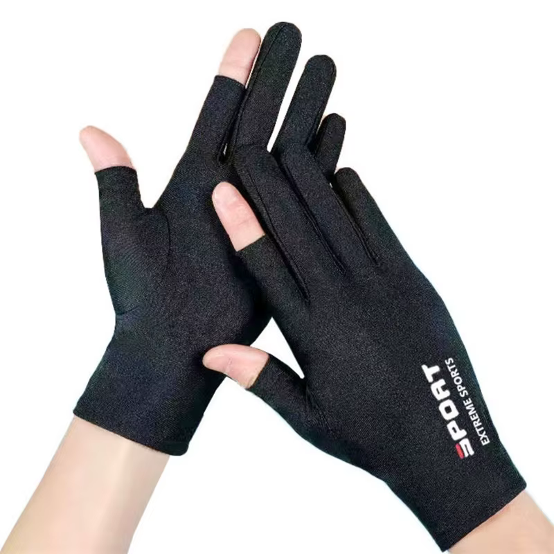 Gants de cyclisme antidérapants en soie glacée pour hommes et femmes