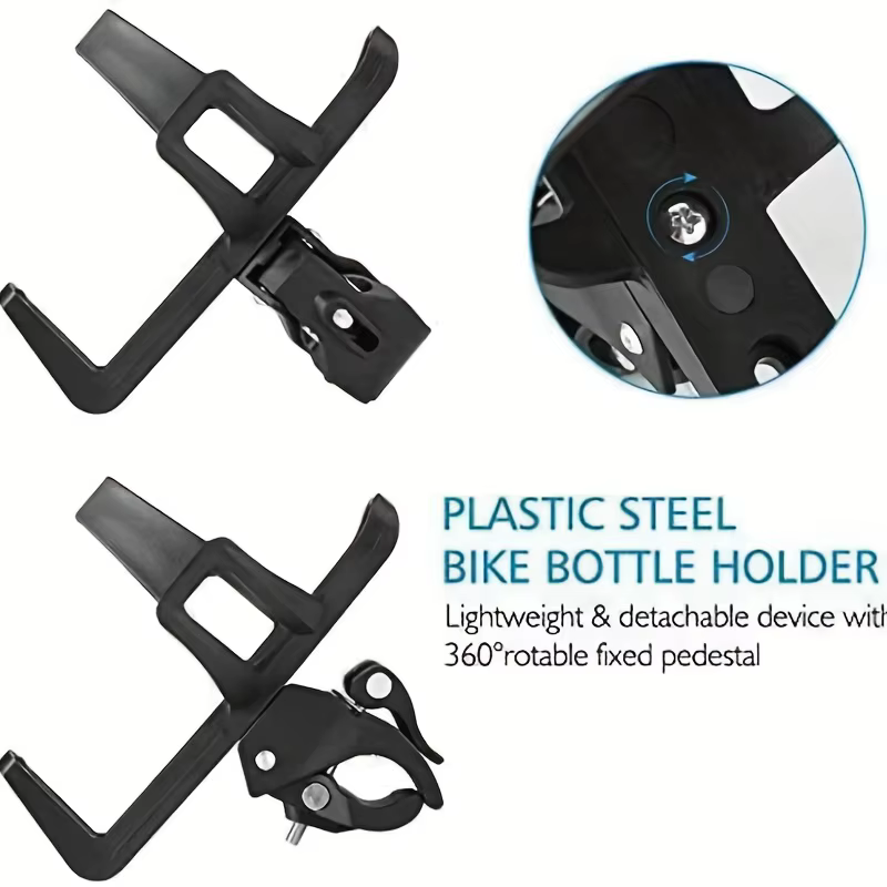 Porte-bouteille d'eau de vélo rotatif à 360 degrés