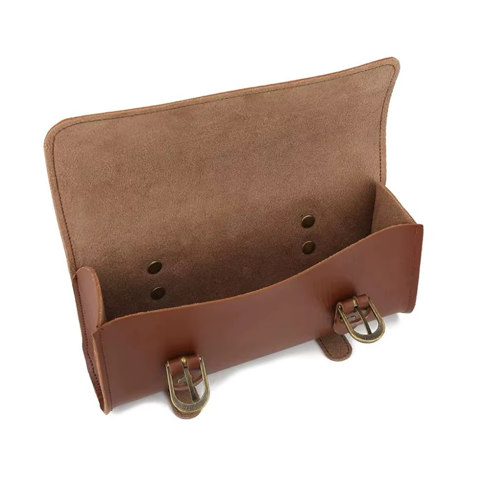 Nouveau sac de selle de vélo rétro en cuir PU
