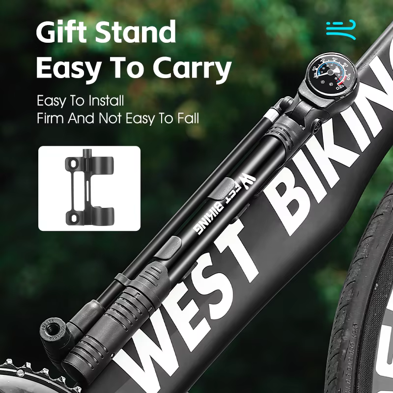 Pompe à vélo en alliage d'aluminium WEST BIKING