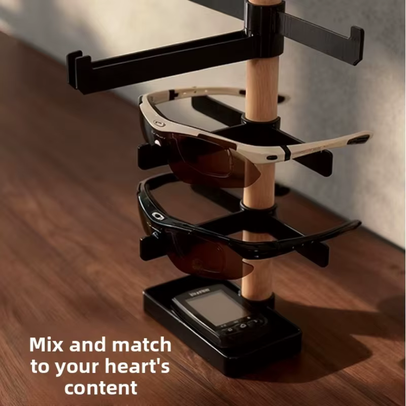 Support de rangement réglable en bois massif pour équipement de vélo