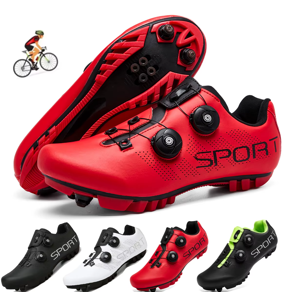 Baskets de cyclisme chaussures vtt respirantes hommes femmes Trail montagne vélo