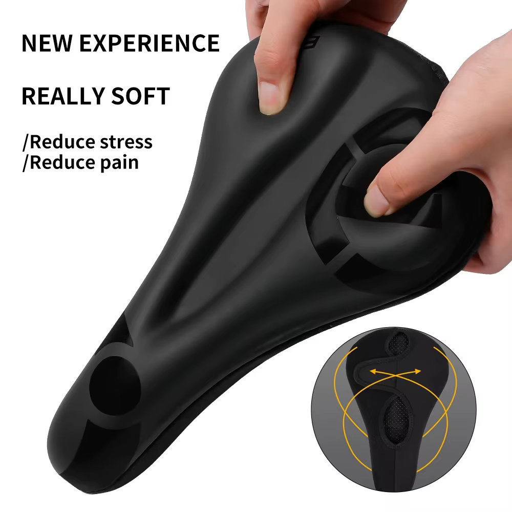 ESLNF Gel souple vélo anti-dérapant imperméable housse de selle coussin rembourré Sport