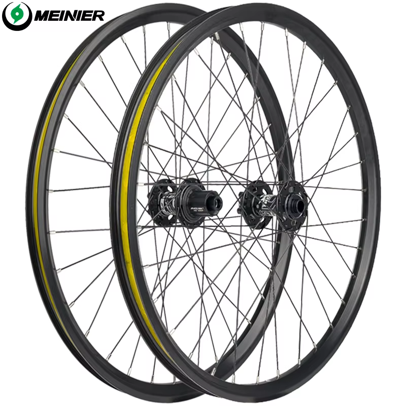 24 pouces vtt roue de vélo AM 32mm large jante moyeu 142 à axe 148mm 6 cliquets frein à disque