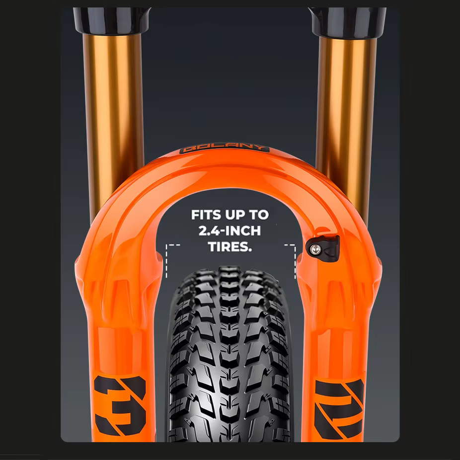 BOLANY Fourche VTT 32 mm 120 mm Air/Huile Double Verrouillage 26-29" Alliage de magnésium