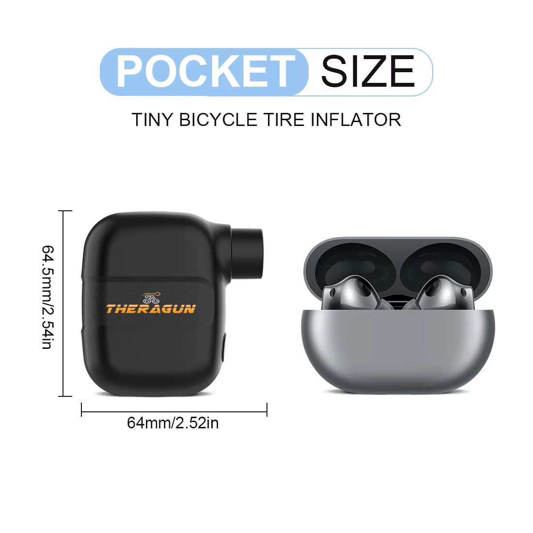 Mini pompe à vélo gonfleur d'air Portable Rechargeable 100PSI 5V type-c accessoires