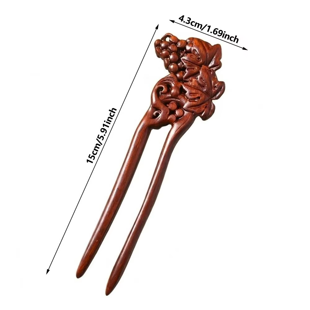Accessoires pour cheveux, coiffure, double épingle à cheveux en bois sculpté en forme de U, fleurs, fourche à cheveux, épingle à cheveux en bois de style chinois pour femmes