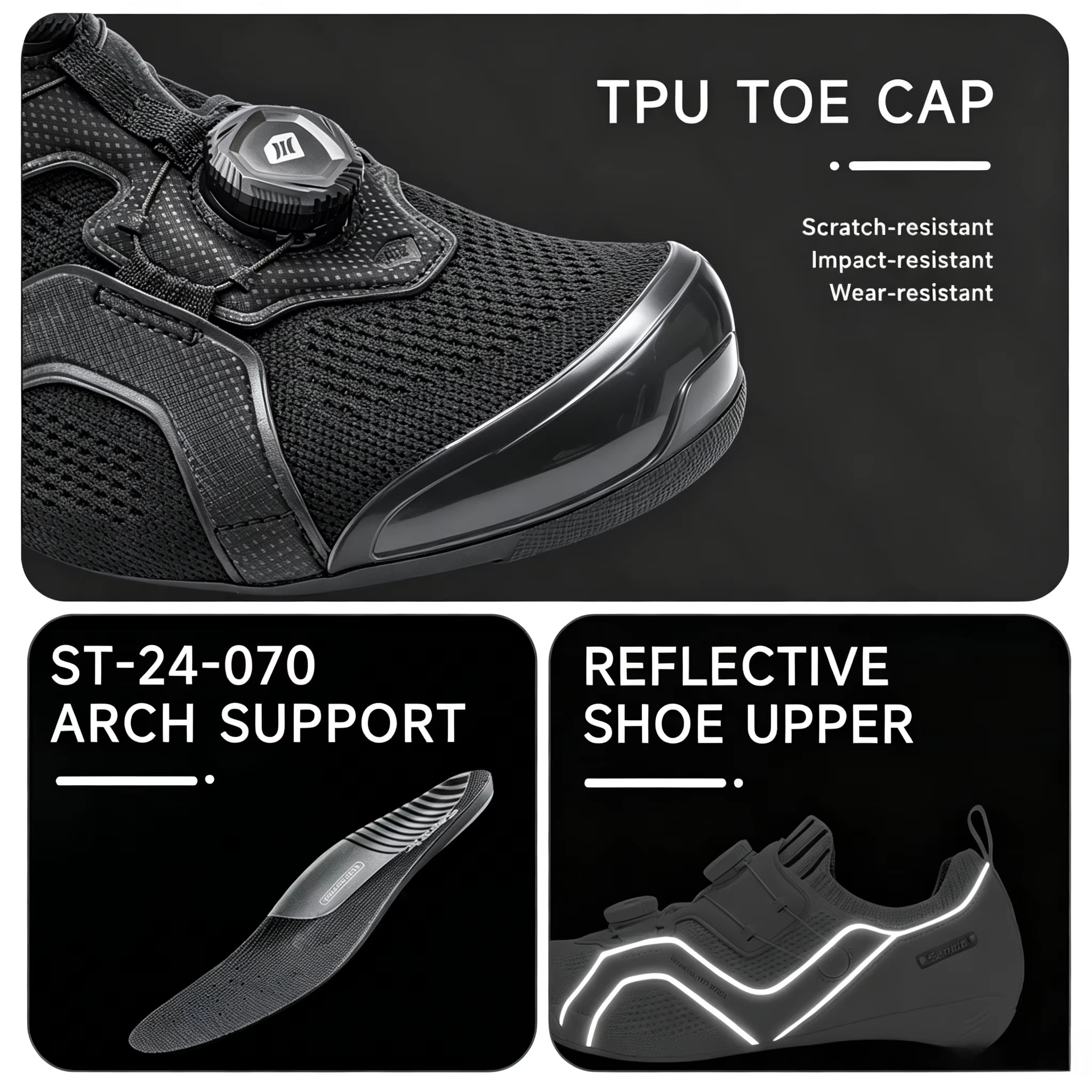 Santic – chaussures de cyclisme en fibre de carbone