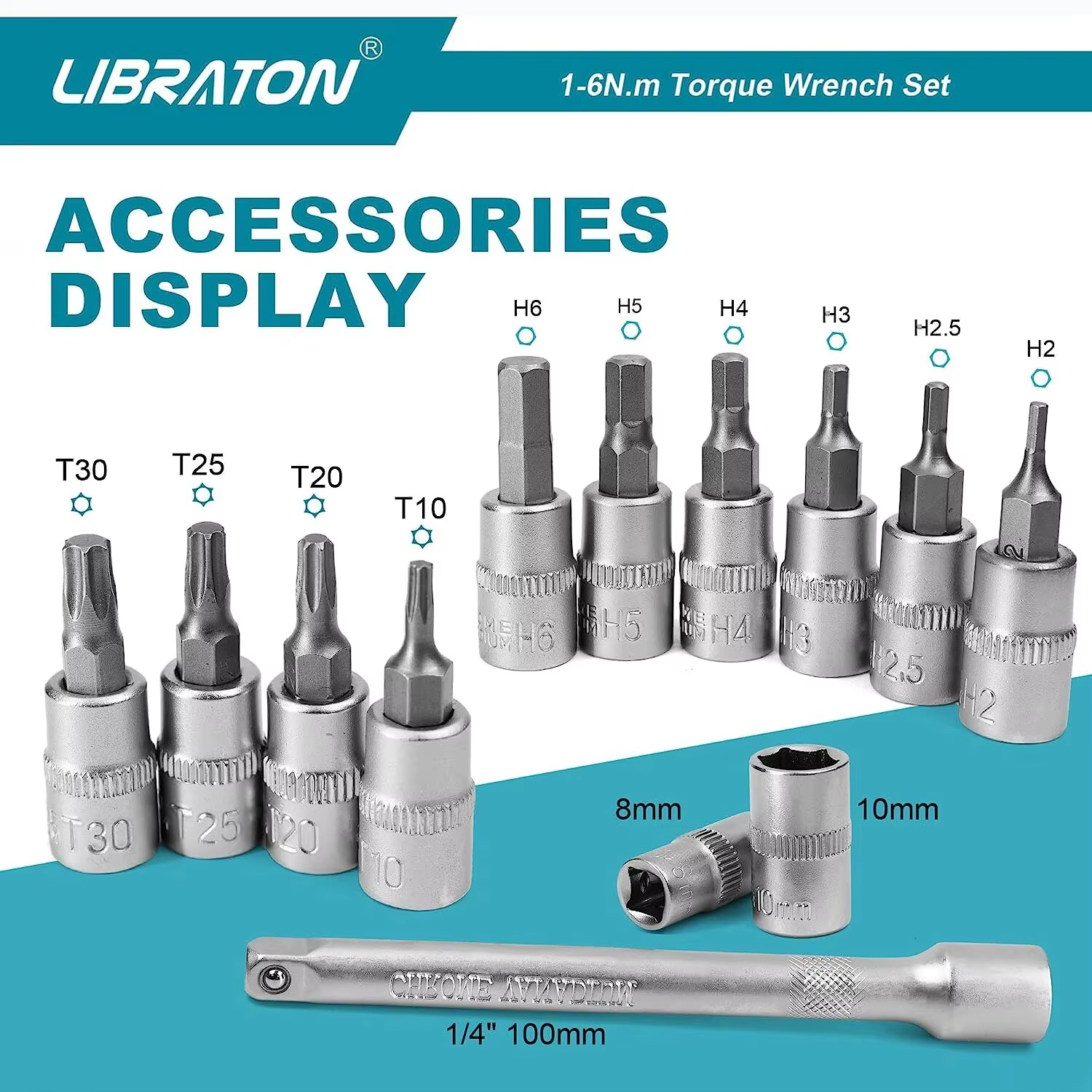 LIBRATON clé dynamométrique de vélo 1/4 ''