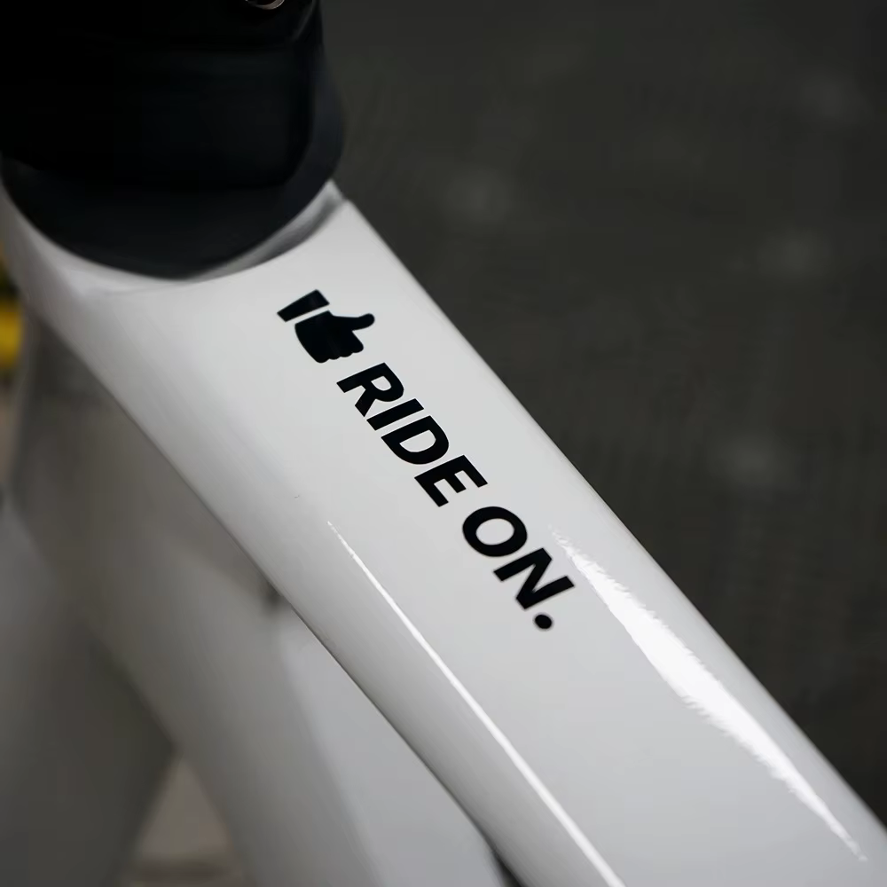 Autocollant en vinyle imperméable pour cadre de vélo, pour personnalisation et décoration du tube supérieur et du guidon de VTT