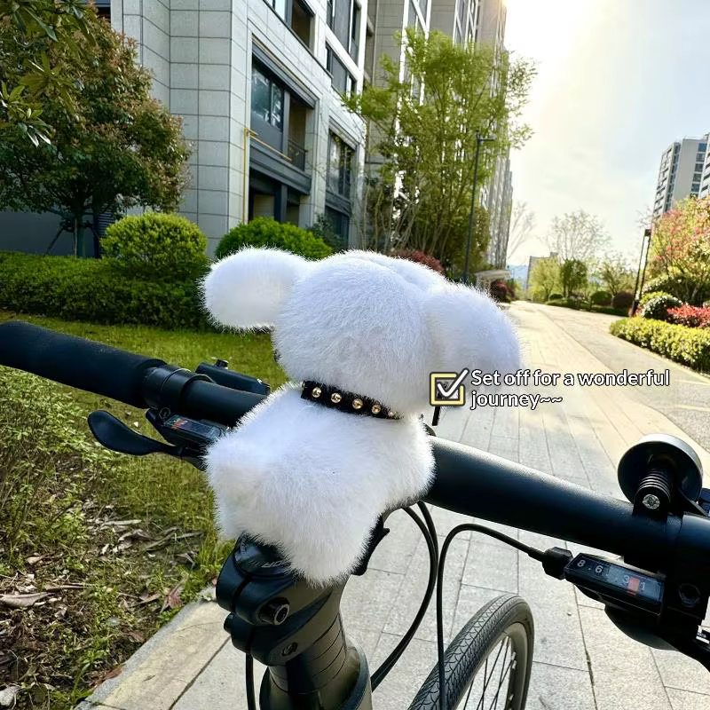 Pendentif décoratif chiot mignon pour guidon de vélo, vélo électrique, moto, vélo de route