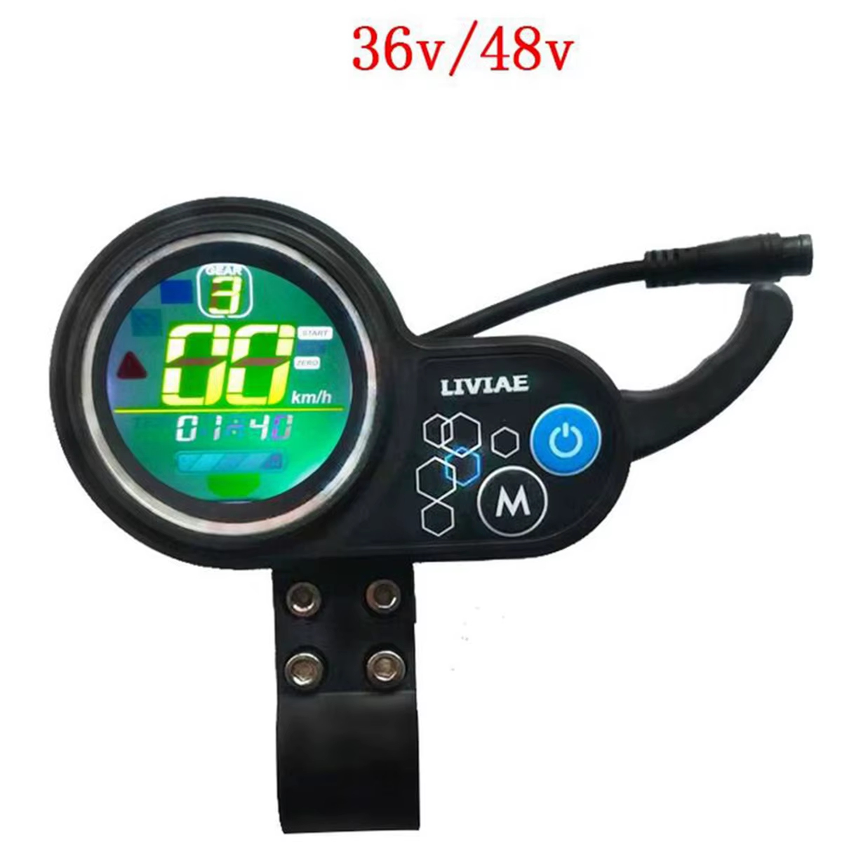 LIVIAE-Contrôleur de moteur sans balais, panneau d'affichage LCD, accélérateur au pouce, vélos électriques, scooter, 36V-48V, 350W