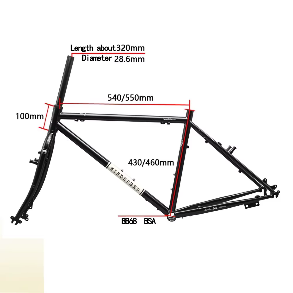 26ER NOUVEAU!! WINDSPEED LongRiders 4 cadres avec fourche CR-MO acides voyage cyclisme pièces de vélo frein à disque/V vélos de tourisme