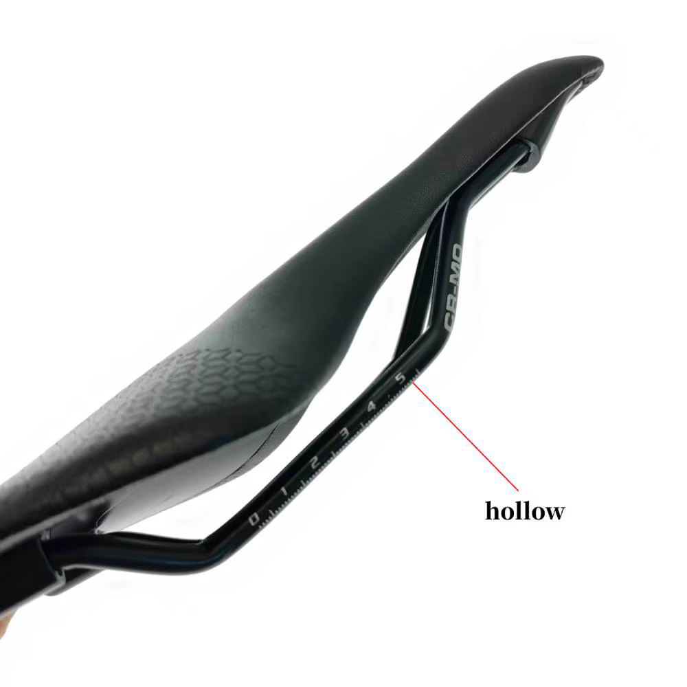 Selle de vélo en cuir marron creux