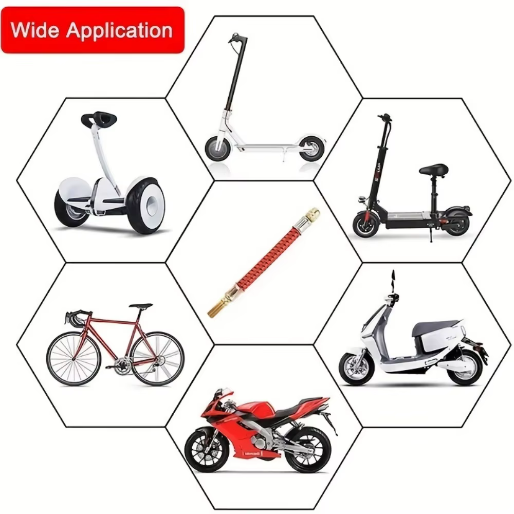 1 tube d'extension pratique pour gonflage de pneus de trottinette électrique