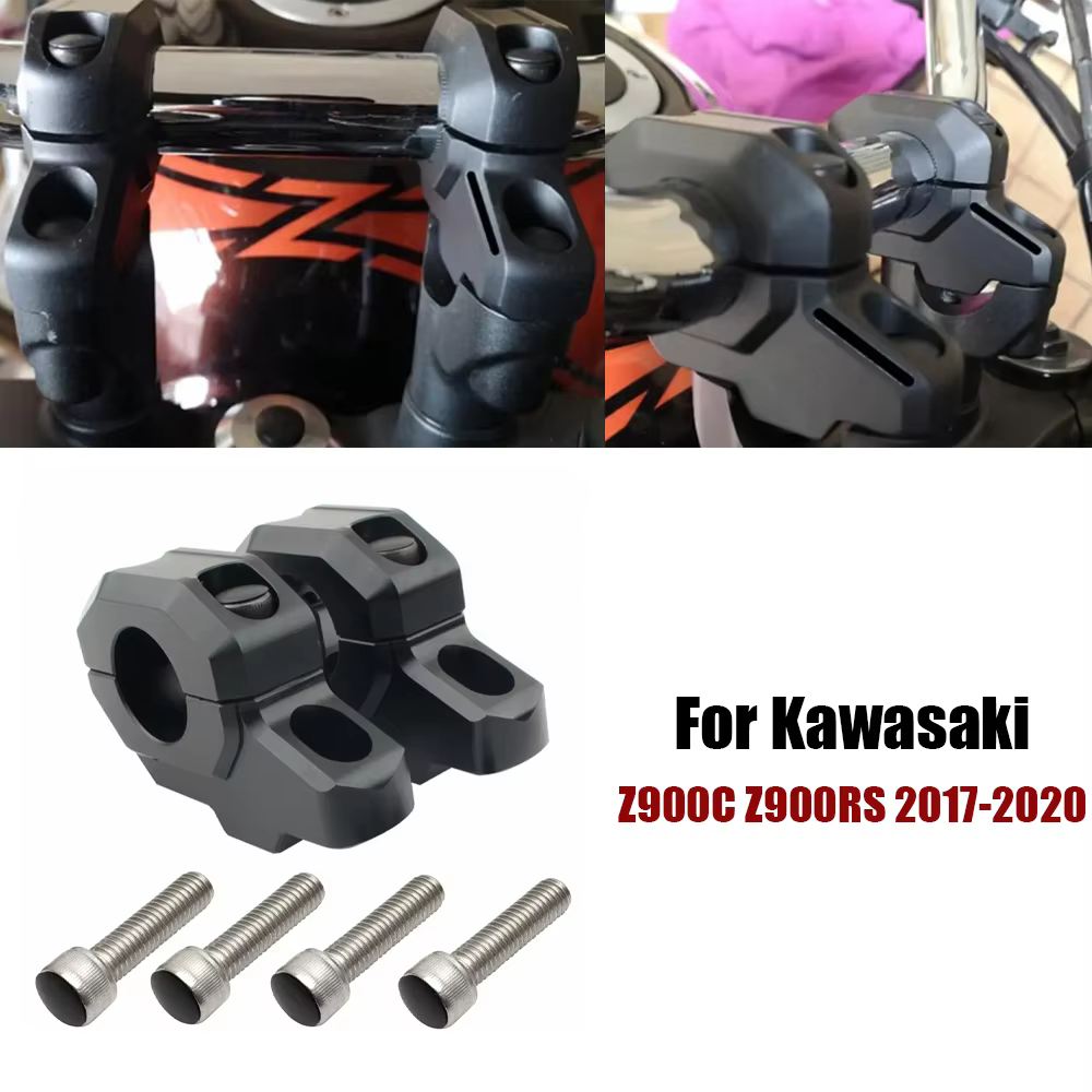 Pour Kawasaki Z900C Z900RS 2017 2018 2019 2020 Z900 C RS accessoires moto 30MM Kit de montage de guidon pince de poignée de montage de barre