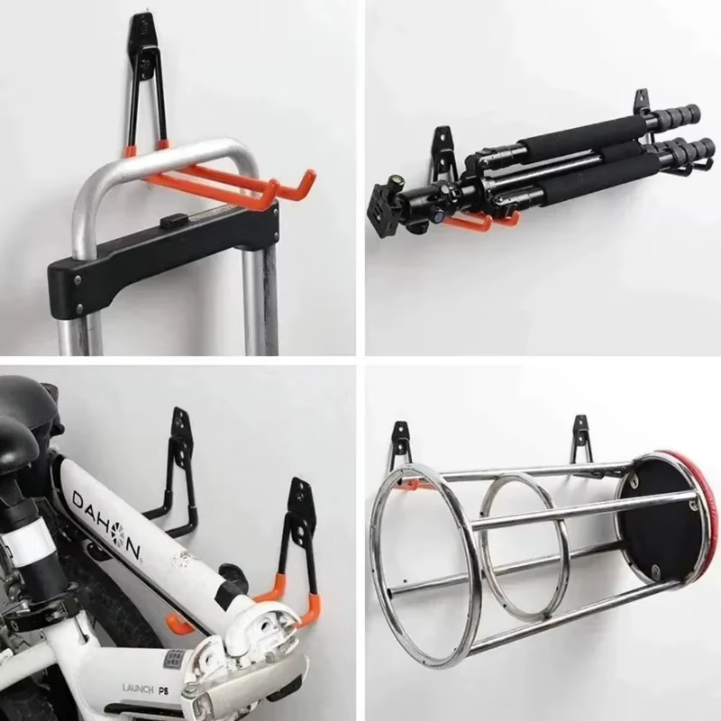 Support mural robuste en métal pour vélo