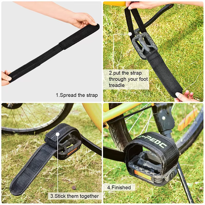 Protège-pédales de vélo d'extérieur avec sangle de fixation antidérapante pour pédale fixie – Accessoires de fixation pour vélo