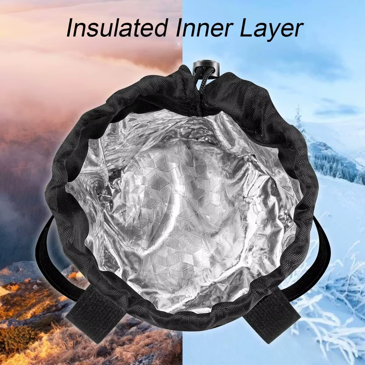 Sac porte-bouteille d'eau de vélo isolé avec rangement pour téléphone