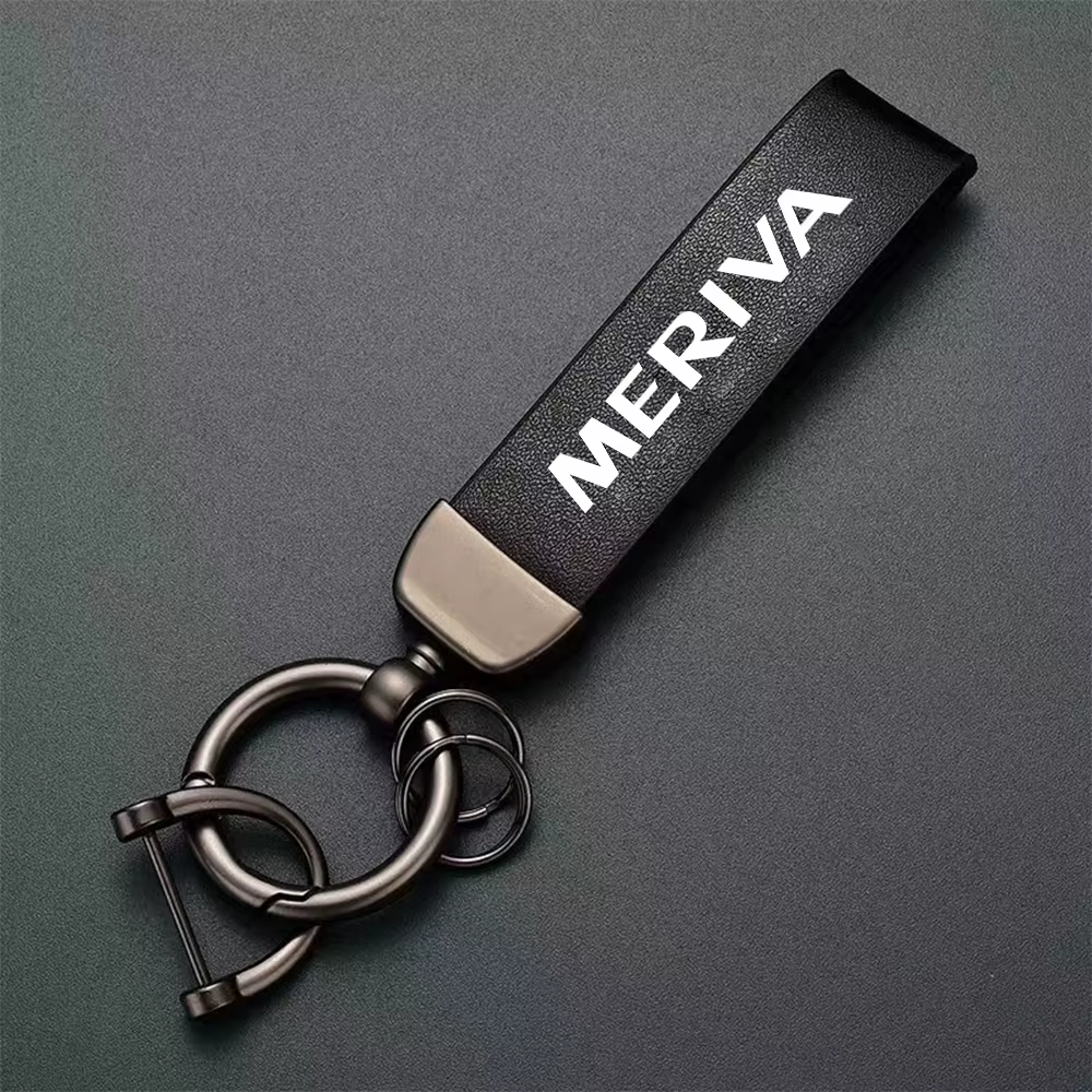 Porte-clés en cuir suédé de haute qualité, porte-clés de voiture avec boucle en forme de fer à cheval pour Opel MERIVA