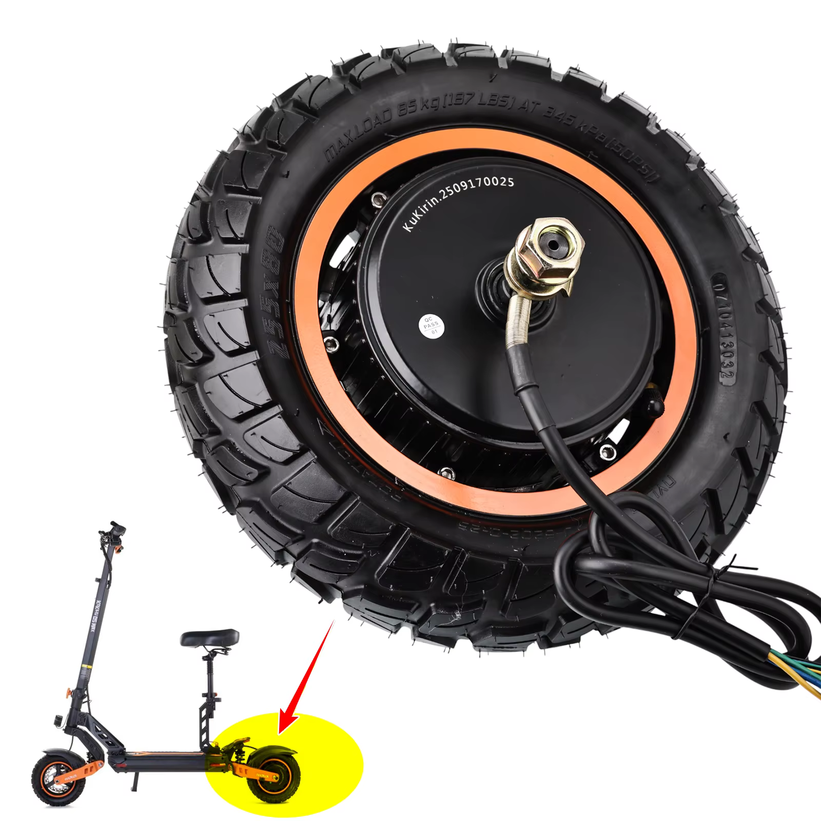 Moteur sans balais 1000W pour Scooter électrique Kukirin G2 MAX