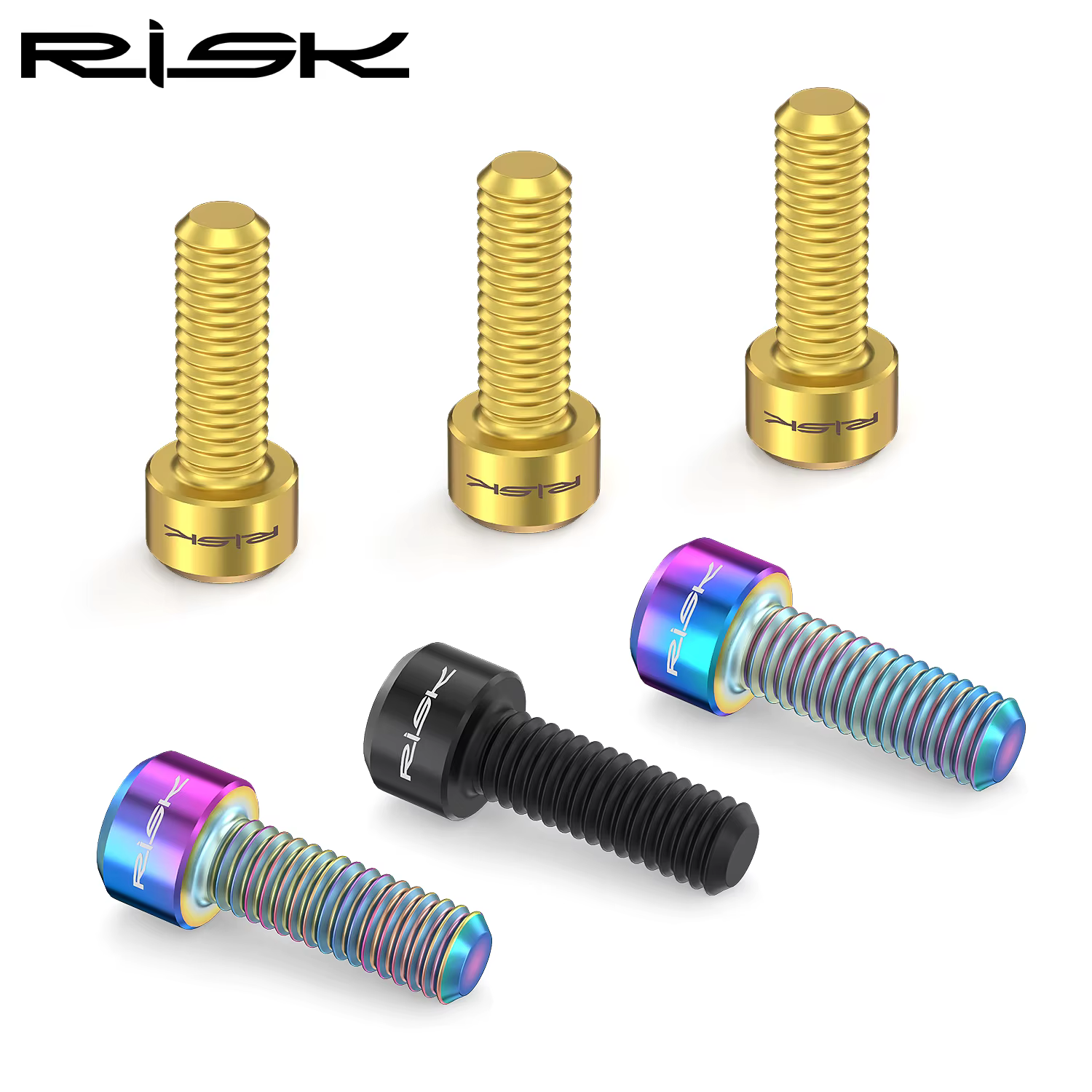 Risque 2 pièce/ensemble M6 * 18MM boulons de fixation de bras de manivelle bras de roue à chaîne de vélo de route de montagne vis fixes accessoires de boulon de vélo en alliage de titane