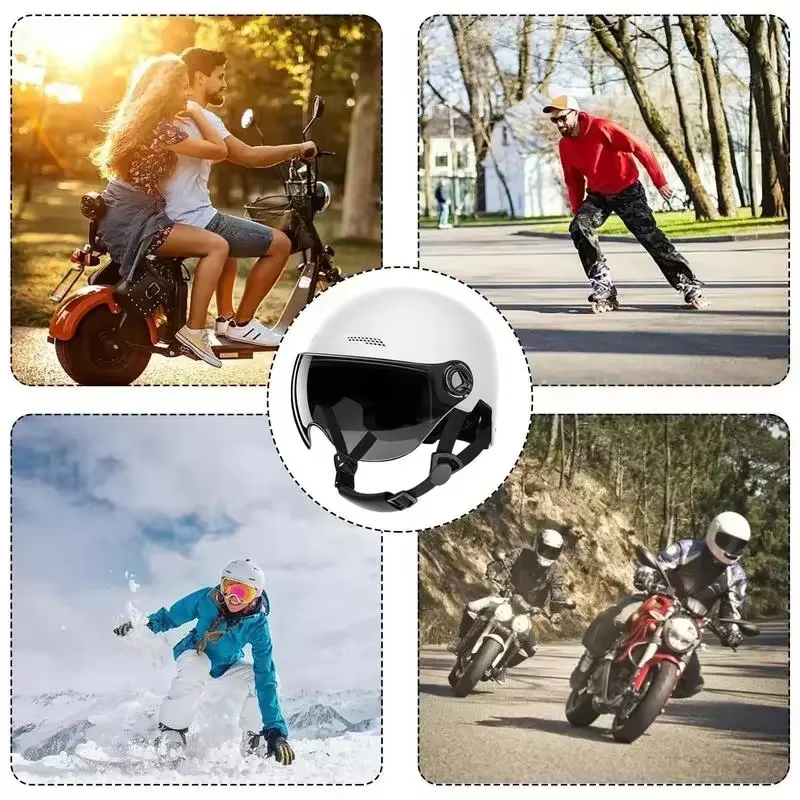 Casque de vélo léger avec lunettes pour adulte