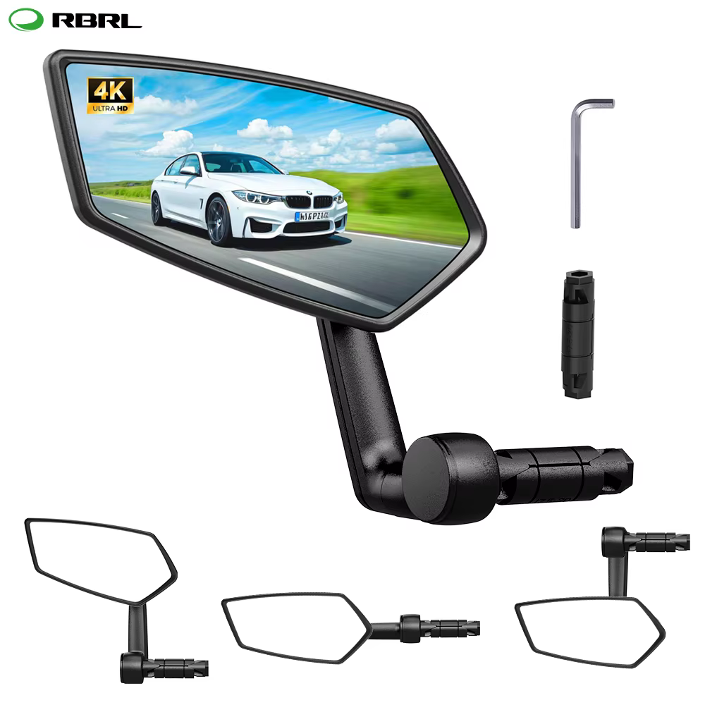 Rétroviseur de vélo RBRL HD grand angle pour extrémité de guidon
