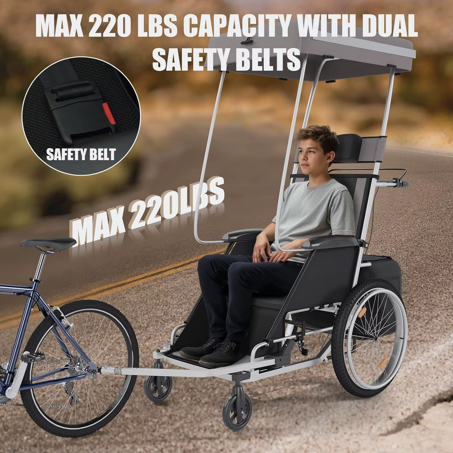 Remorque de vélo pliable 2 en 1