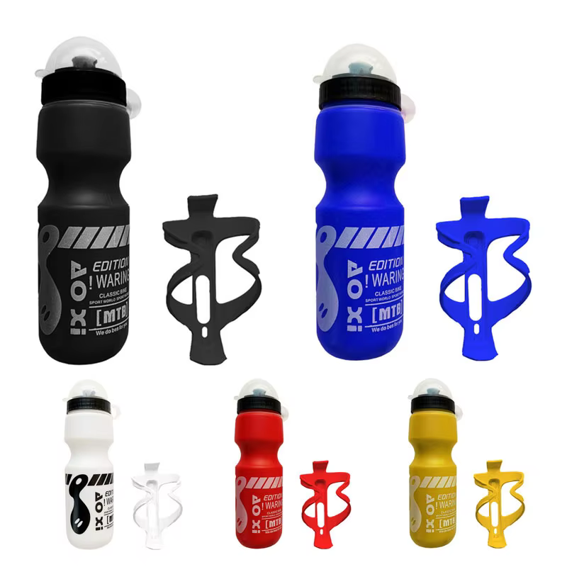 Bouteille d'eau de 750ml pour vélo de montagne, avec support, T1