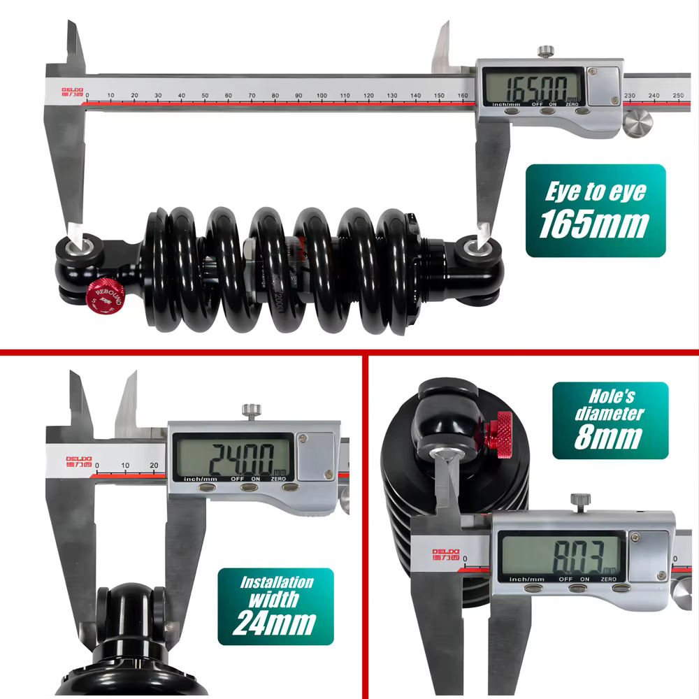 KKE 165mm 2000LBS/IN Suspension hydraulique réglable pour Scooter électrique TEVERUN BLADE GT GT + II 2 FIGHTER 11 + 11 SUPREME 7260R