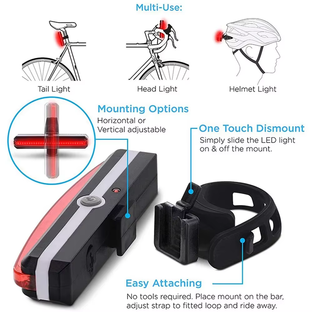 Feu arrière de vélo, Rechargeable