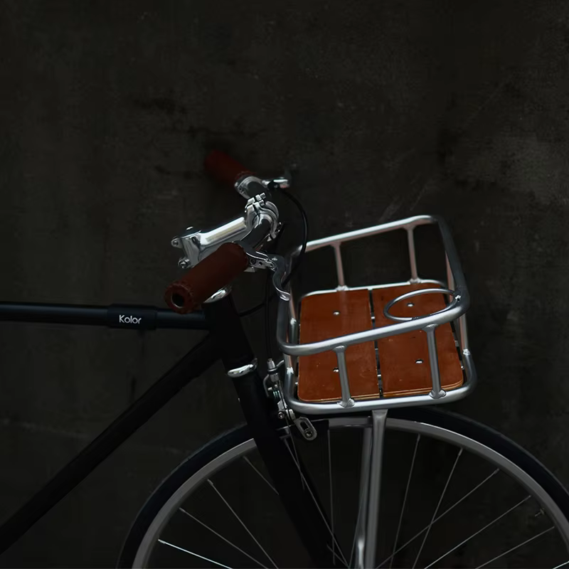 Panier de vélo rétro en bambou