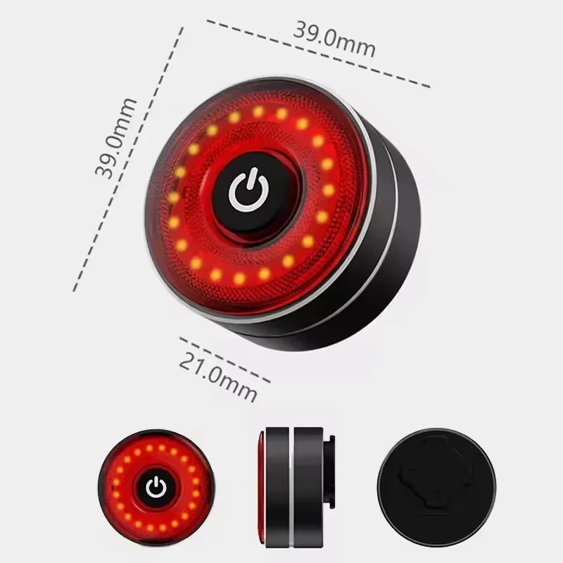 2025 nouveau vélo intelligent Auto frein détection lumière LED étanche charge