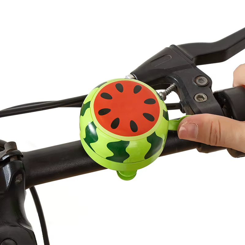 Sonnette de vélo motif pastèque et fraise pour enfants