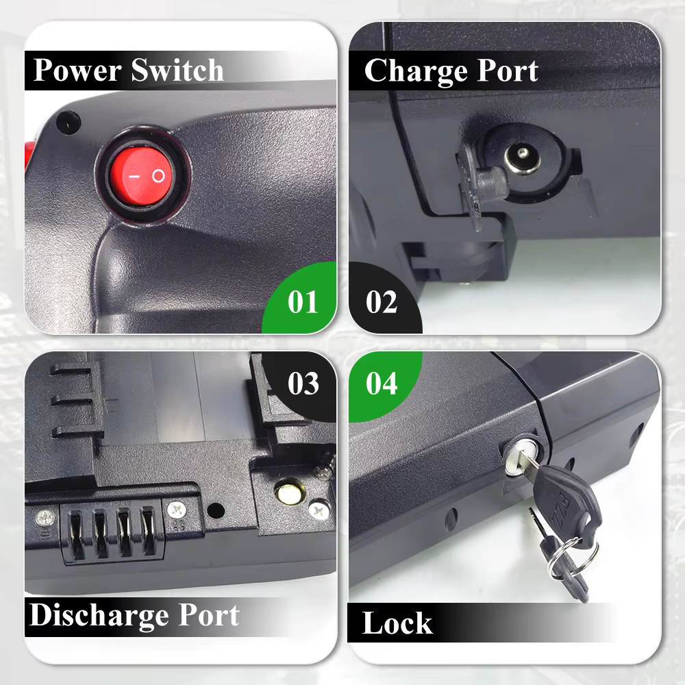 Batteries de vélo électrique APE RYDER A10 Utility Bike 36V 10.4Ah 13Ah 17.5Ah 20Ah pour porte-bagages arrière