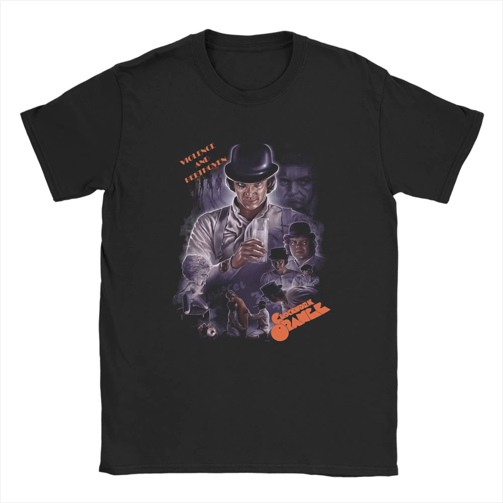 T-Shirt A Clockwork Orange pour hommes, 100% coton, avec Logo personnalisé, à manches courtes, Style Street, été
