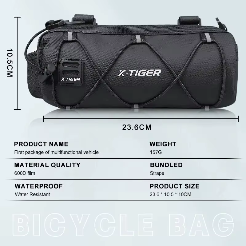 X-TIGER sac de vélo Portable guidon multi-usages grande capacité sac à dos vtt route cyclisme cadre Tube sac sacs à bandoulière