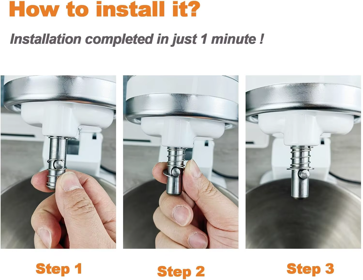 Kit de ressorts et de rondelle 4 pièces adapté au mélangeur Kitchenaid, accessoires de remplacement à installation rapide et pièces de mise à niveau