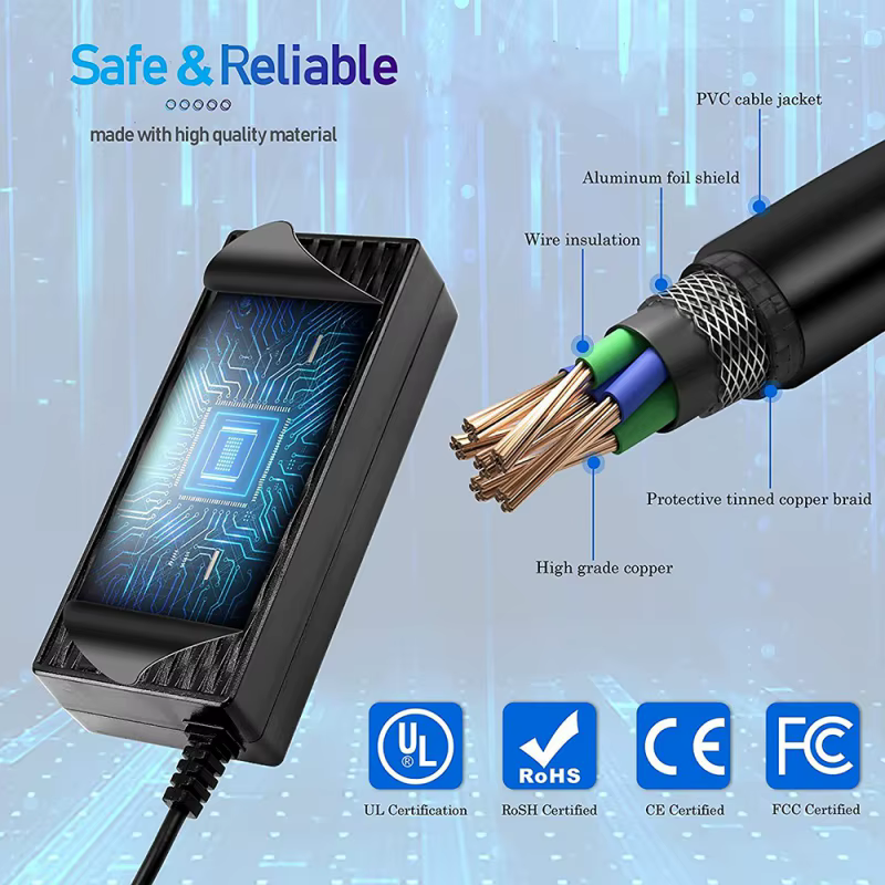 Chargeur de vélo électrique 42V XLR 3 broches pour pneus larges Swagtron EB6