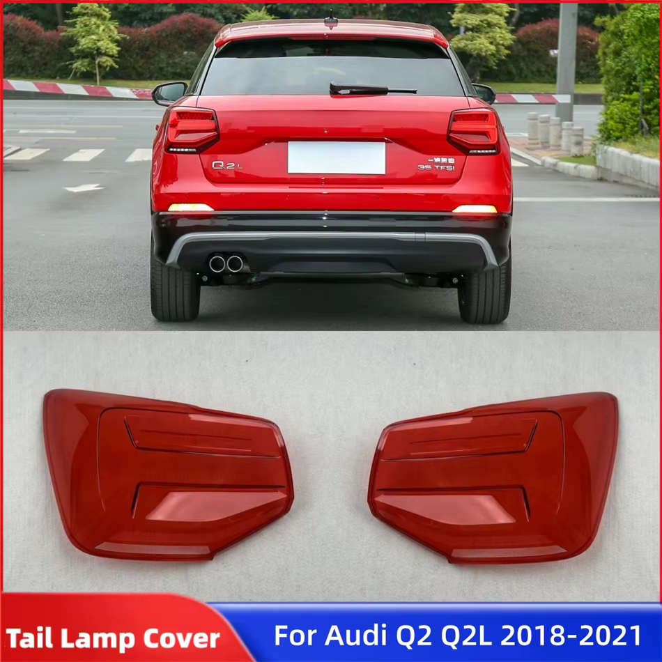 Pour Audi Q2 Q2L 2018 2019 2020 2021 accessoires de feu arrière de voiture accessoire voitures boîtier de feu arrière couvercle de coque arrière